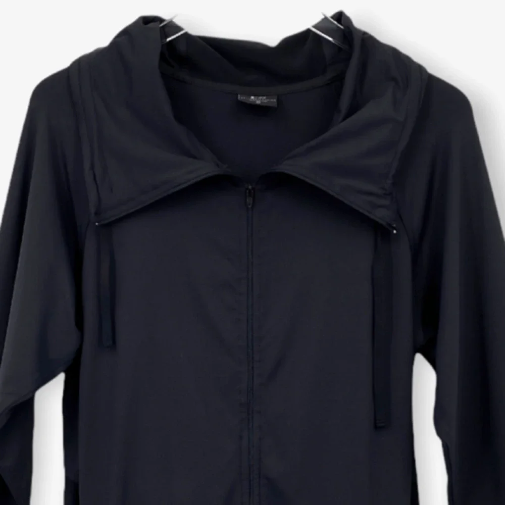 Splits59 Fifty Nine Black Full Zip Jacket With Thumbholes Stretch Size Medium - Picture 2 of 10